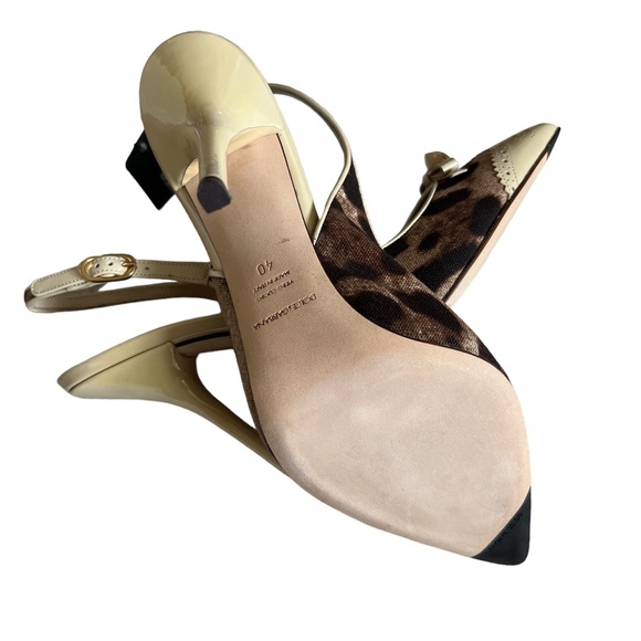 Dolce & Gabbana Vero Cuoio leopard print sling back heels . 100% authent… - Picture 2 of 9